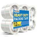 Clear Packing Tape, Heavy Duty Packaging Tape Refills 12 Rolls, 2 inch x 65 Yards, Shipping Tape Box Tape Mailing Tape for Shipping Packaging Moving Sealing and Storage