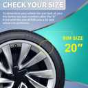 Tesla Wheel Cover 2026 Model Y|Wheel Rim Protector Fit Juniper 20" Helix 2.0 Wheels 4PCS ABS Guard Hubcap Cover for Curb Rash Prevention| Tesla Model Y Juniper Accessories 2025 2026 |Silver(Set of 4)