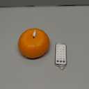 Fall Pumpkin Flameless Candles with Remote, LED Pumpkin Candles Thanksgiving Fall Decorations, Real Wax Battery Operated Electric Fake Candles Halloween (Orange)