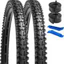 YUNSCM 2-PCS 20" Bike Tires 20 x 1.95/53-406 and 20" Heavy Duty Bike Tubes Schrader Valve Compatible with 20x1.90 20x1.95 20x2.0 Bike Bicycle Tires and Tubes (Y-755)