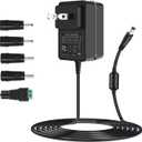 18V 1A Power Adapter Center Positive, AC 100-240V to DC 18Volt 1000mA Universal Power Supply Cord, fit for 18V Electronics (Not for Battery Charger), with 5 Tips.