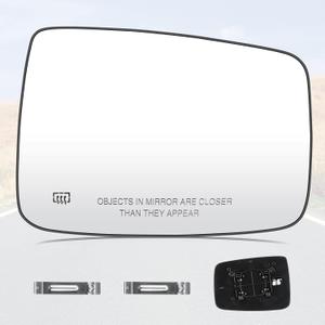 Youxmoto Passenger Right Side Heated Mirror Glass, for Dodge Ram 1500 2009-2017; Ram 2500 2010 2011 2012 2013 2014 2015 2016 2017 2018, (w/o Towing Package, Not fits Towing Mirrors)