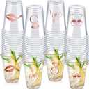 meekoo 100 Pcs Bachelorette Party Decorations Cups Bulk Bridal Shower Disposable Plastic Cups for Last Toast on the Coast Wedding Girls Party Supply Favors