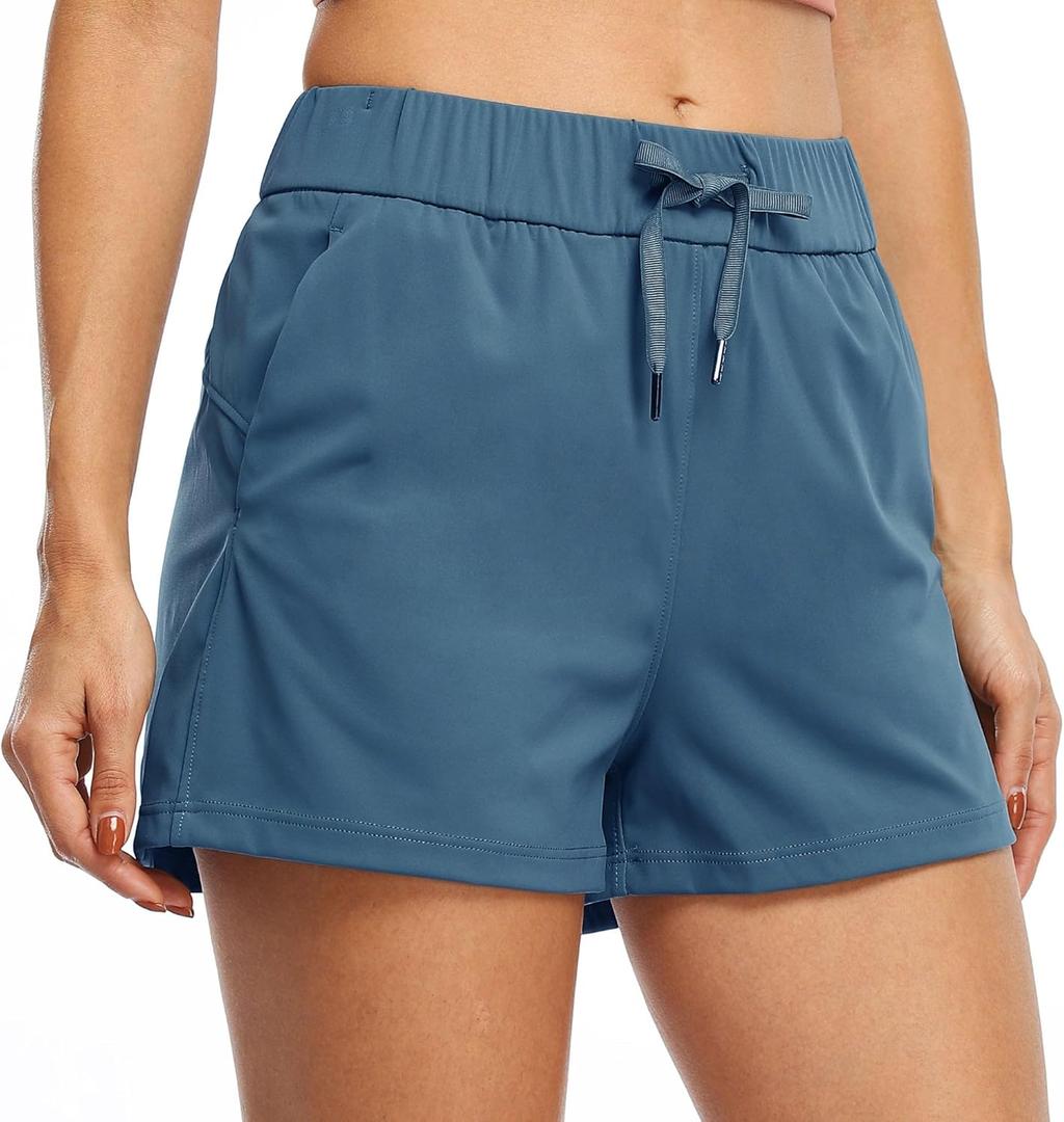 Willit Women's Shorts Hiking Athletic Shorts Yoga Lounge Active Workout Running Shorts Comfy Casual with Pockets 2.5" (Medium)