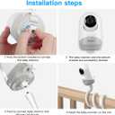 HOLACA Flexible Twist Mount for Hellobaby HB6550/HB65/HB66/HB248, Blemil Baby BL9052-2,JUAN2215 and VTimes302 Baby Monitor Camera Stand Bracket for Crib Without Tools or Wall Damage(Twist Mount)