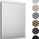 MYshade Cordless Blackout Cellular Shades for Windows, Honeycomb Window Shades with Thermal Insulation, Child & Pet Safe Room Darkening Shade, Easy Install, 30" W x 48" H, White