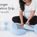 2 x Pregnancy Pillow for Sleeping Memory Foam Maternity Pillow for Side Sleepers, Adjustable Travel Wedge Pillow Support for Back, Belly, and HIPS for Pregnant Women,Cooling Silk Blue