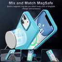 Newfuture Designed for iPhone 11 Case with Strong Magnetic [13 FT Military Drop Protection] [Compatible with Magsafe] Slim Translucent Matte Shockproof with Anti-Fingerprint Phone Case, Lake Blue