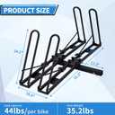 Hitch Mount Bike Rack for 2 Bikes, Double-Arm Bike Rack, Folding Bicycle Carrier for Car & SUV, Fit 2" Receiver