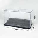 Acrylic Minifigure Display Case Stackable Action Figures Blocks Display Box, Clear Dustproof Display Case Box for Lego Lovers (1 Pack, Black)