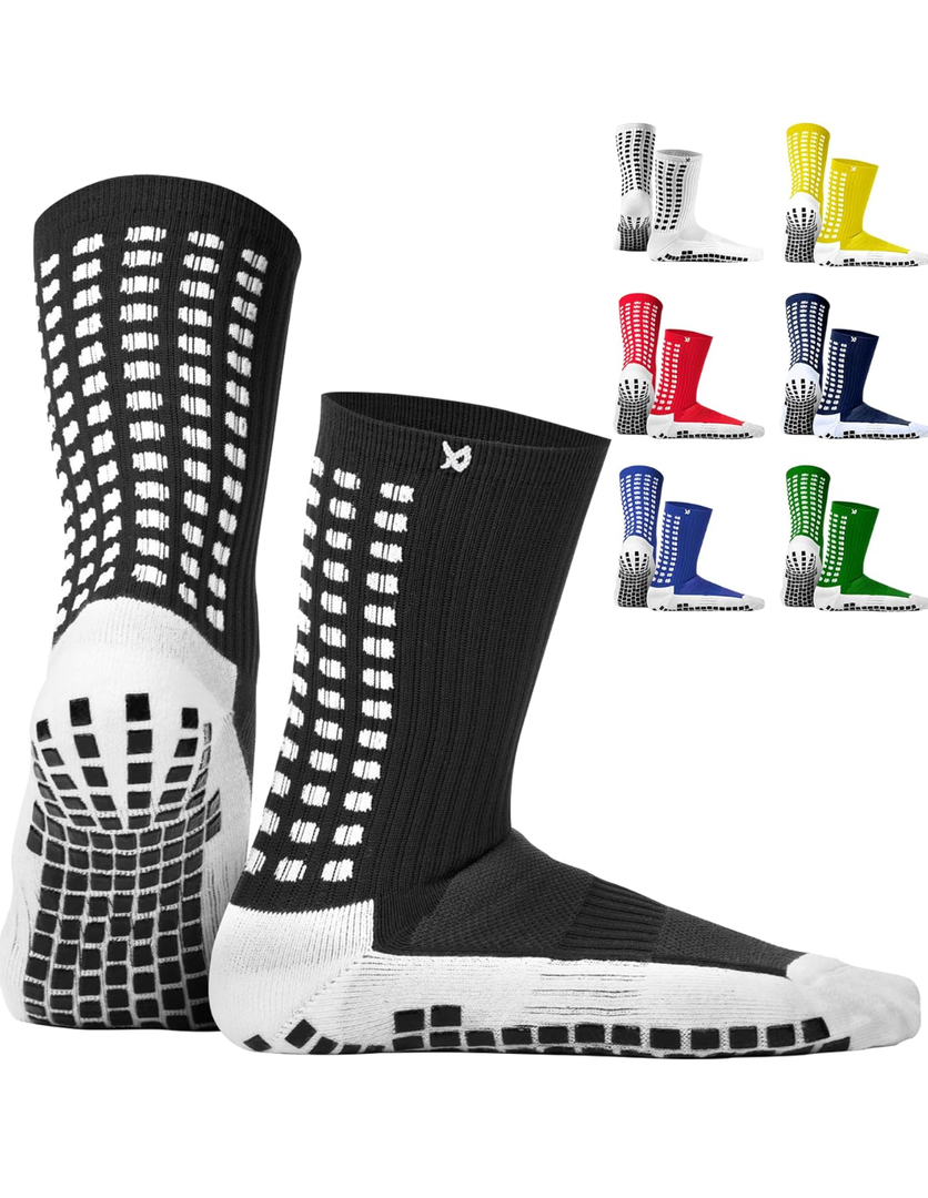 Lux Dual Grip Socks - Soccer Grip Socks for Men and Women. GripArray Performance & Comfort Size S