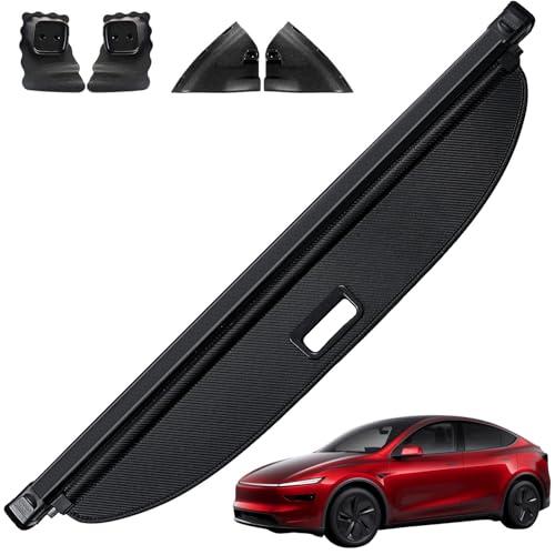 AUXKO Retractable Cargo Cover for Tesla Model Y Juniper 2026, Trunk Cover Luggage Security Shade Cover for 2026 Tesla Model Y Juniper Shielding Shade Anti-Peeping Luggage Privacy Screen, Carbon Fiber