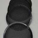 X AUTOHAUX 4pcs 8'' Plastic Audio Speaker Cover Mesh Subwoofer Grill Horn Guard Decorative Circle Grille Protector Black for Car