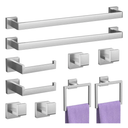 10-Pieces Brushed Nickel Bathroom Accessories Set, 23.6 Inch Bath Towel Bar Set, Stainless Steel Bathroom Hardware Set, Towel Racks for Bathroom Wall Mounted