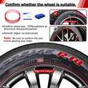 Automotive Alloy Wheel Rim Protector,Durable DIY Car Exterior Accessory for Curb Rash Protection,Full Wheel Hub Rim Coverage, Set of 4, Universal Fit for All Vehicles (Black, 21 Inch)