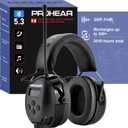 PROHEAR 033 Upgraded Bluetooth Hearing Protection AM FM Radio Headphones, 31SNR Noise Reduction Ear Muffs with LongLasting Stable Rechargeable Battery, 50 Hrs for Mowing Snowblowing, Black