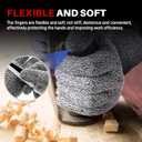 Cut Resistant Work Gloves, ANSI A4 Food Grade Cutting Gloves for Che for Kitchen Meat Cutting,Metal Fabrication, Wood Working,Non Slip, Breathable, Medium