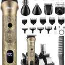 Ufree Beard Trimmer for Men, Electric Razor Shavers, Cordless Hair Clippers, Shaving Kit for Mustache, Body, Nose, Ear and Face, 7 in 1 Beard Grooming Kit, Gifts for Men (Bronze)