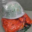 5 Pcs Halloween Men's Orange Tracksuit Set - Include Black Frame Glasses and White Hat Athletic Sports Gym Training Suits Classic Eyewear for Cosplay Party Daily Wearing