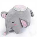 BEREST Baby Elephant Soother Toy with Starry Night Light Projector, Shushing Heartbeat Plush Stuffed Animal with Lullaby Music & White Noise for Newborn Sleep Aid, Perfect Infant Shower Gift