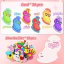 Valentines Day Cards for Kids School - Valentine Day Gifts for Kids, 30 Pcs Valentine Exchange Cards with Shoe Charms for Boys Girls Toddler Class Classroom Gift,Funny Party Favors