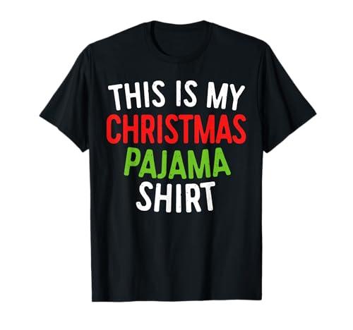 This is My Christmas Pajama Shirt Adult Xmas PJs Men Women T-Shirt XL