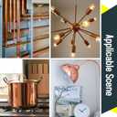 1/2"OD Copper Pipe, 0.04 inch1mmWall Thickness 12" Length Polished Hollow Copper Round Tube Cut Lengths for DIY Crafts, Repair, Model Building, Electrical Projects(2 Pcs)
