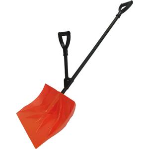 Snow Shovel with Assist Handle & D-Grip, Heavy Duty Removable - Efficient Snow Shovel for Driveway, Home, Camping