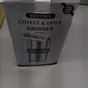 Secura Electric Coffee Grinder and Spice Grinder with 2 Stainless Steel Blades Removable Bowls