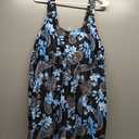 Holipick Blue Plus Size 2 Piece Swimsuit - Women Tankini Bathing Suits Flowy Swim Top with Boy Shorts 18 Plus