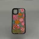 Compatible for iPhone 13 Case Cute Aesthetic - Durable Fashion Funny Phone Case - Girly Passion Flower Pattern Print Cover Design for Woman Girl 6.1 inches Black