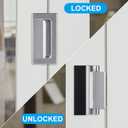 3Pack Home Security Door Reinforcement Lock, Childproof Door Lock Defender, High Security to Home Prevent, Aluminum Construction Finish (3)