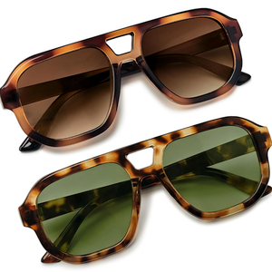 livho Trendy Polarized Square Aviator Sunglasses Women Men Square Eyewear Frame, Retro Sun Glasses for Women Men 2025 Shades