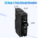 20Amp 1-Pole Circuit Breaker for QO120CP,Compatible with SD QO Load Center, CSED, and NQOD Distribution Panels,120/240 V,10kA