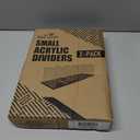 Bee Neat Closet Organization with Acrylic Clear Shelf Dividers - Closet Shelf Organizer for Clothes, Towels, Sweaters, Purses, and Books - Shelf Separators - 2 Pack (8" Tall 11 " Deep)
