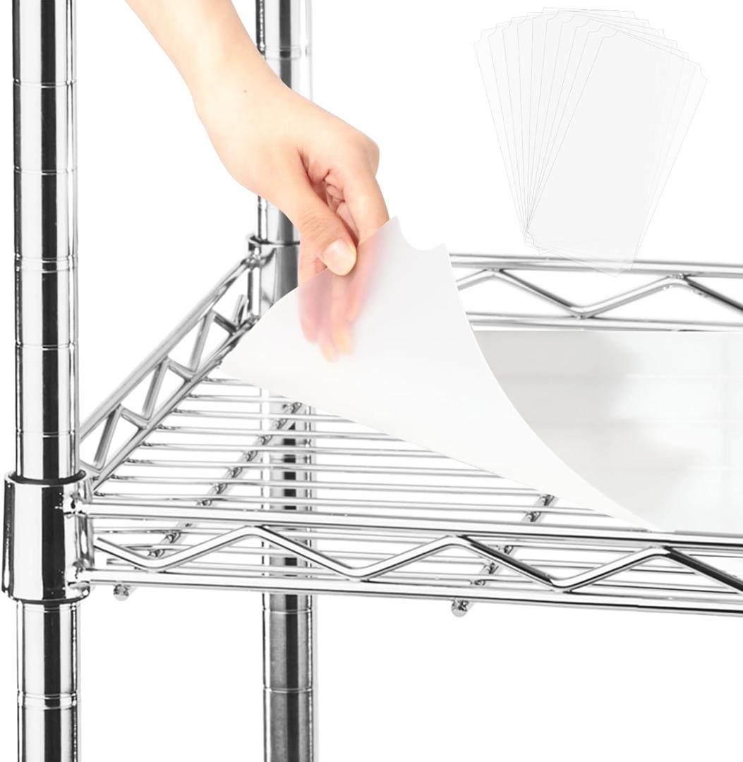 Frienda Set of 10 Wire Shelf Liner Heavy Duty Shelf Liners Packed Flat for Wire Shelving, Waterproof Non Adhesive Plastic Mat for Metal Rack Kitchen Shelves, Shoe Rack (14 x 24 Inch,Clear)