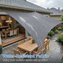 Shade Sail 10'x 13' Rectangle Waterproof Sun Shade Sail UV Block Sunshade for Backyard Yard Deck Patio Garden Outdoor Activities,Light Grey
