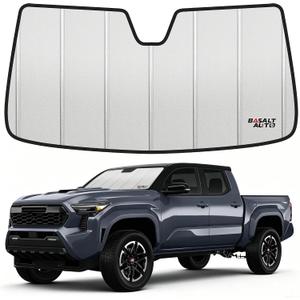 Windshield Sun Shade Deluxe Compatible for 2024-2025 Toyota Tacoma Silver Reflective 6 Layers Accordion-Folding Front Sun Visor