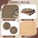 2 Pcs Cork Turntable Mat/3mm Thick for Better Sound Support on 11.8 Inches Vinyl LP Record Player Turntable Slipmat Psychedelic Geometric for Vinyl Record(Mix Pattern)