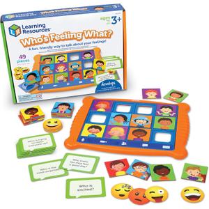 Who's Feeling What? ,Social Emotional Learning Games, Communication Games for Kids, Emotion Toys, Feeling Toys for Kids, 49 Pieces, Age 3+