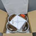 Gold Semi Flush Mount Ceiling Light, 13.5" 4-Light Light Fixtures Ceiling Mount with Fabric Shade in Quatrefoil for Kitchen Nursery Entryway Hallway Bedroom, SM179-BG