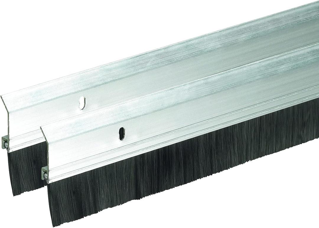 Frost King SB36 Extra Brush Door Sweep, 2-inch X 36-inch Long, Silver-Aluminum - 2-Pack