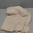 Cotton Throw Blanket Large 50"x70" Gifts for Women 100% Muslin for Couch Breathable Gauze All Season Soft and Lightweight Pre-Washed (Light Tan)