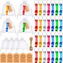 42 Pcs Bottle Opener Keychain Colorful Aluminum Beer Opener Keychain with Organza Bags Tags 20 Meters Rope for Men Women Guests Small and Practical Easy to Carry Bridal Shower Party Favors Wedding