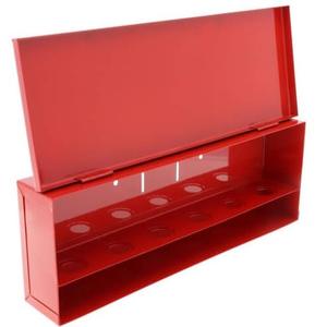 AKW Fire Sprinkler Spare Head Cabinet, 6 Head Box, Red, Organized Storage, Wall-Mounted, NFPA Compliant