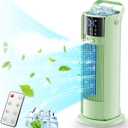 90° Oscillating & 4 Wind Speeds Portable Air Conditioner Tower Fan (Green)