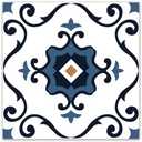 WOWSTAR 30-Pack Peel and Stick Floor Tiles, 12 x 12in Vinyl Flooring Tiles, Self-Adhesive Waterproof Flooring Planks for Kitchen, Dining Room, Bedrooms, 30 Sq. Ft - Blue Flower Texture