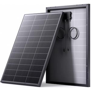 N-Type 16BB 100 Watt Monocrystalline Solar Panel, 12V 100W Solar Panel, 25% High Efficiency PV Modules, Ideal for RV, Trailer, Camper, Marine, Rooftop, Home, Off-Grid (100w Single Panel)