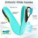 OrthoComfoot Men's Orthopedic Diabetic Wide Running Shoes: Comfortable Arch Support Sneakers for Plantar Fasciitis, Foot & Heel Pain Relief - Casual Work Walking Shoes (K3-azure Blue)