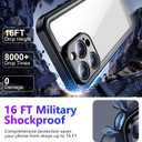 Temdan Waterproof Compatible with Phone Pro Case 6.3 inch 2024-Black/Clear